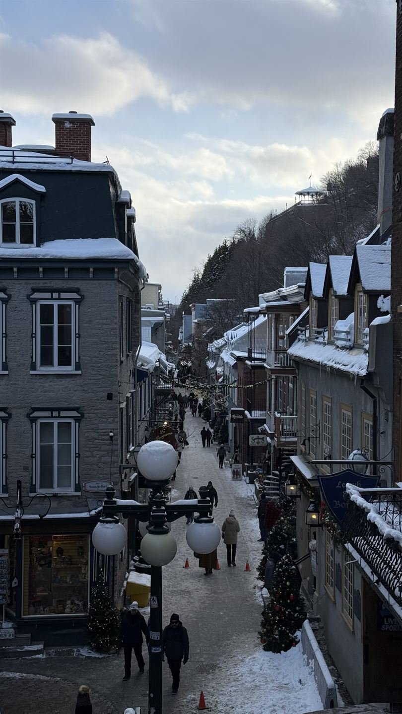 Narrow street from above